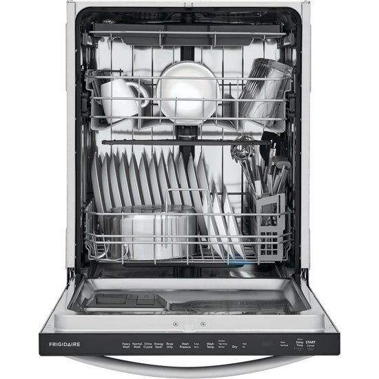 Frigidaire 24 Inch Top Control Dishwasher with BladeSpray Arm, Stainless Steel - FDSH4501AS