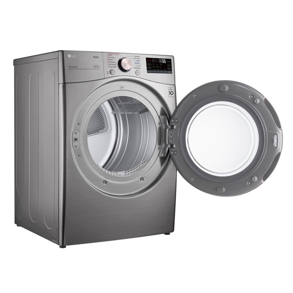 LG 7.4 cu. ft. Smart Front Load Electric Dryer with AI and TurboSteam in Graphite Steel - DLEX3850V