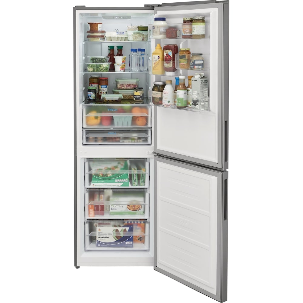 Frigidaire 24-inch W 11.5 Cu. Ft. Bottom Freezer Refrigerator in Stainless Look - FRBG1224AV