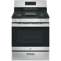 GE 30 Inch Freestanding Gas Range with Steam Clean - JCGBS66SEKSS