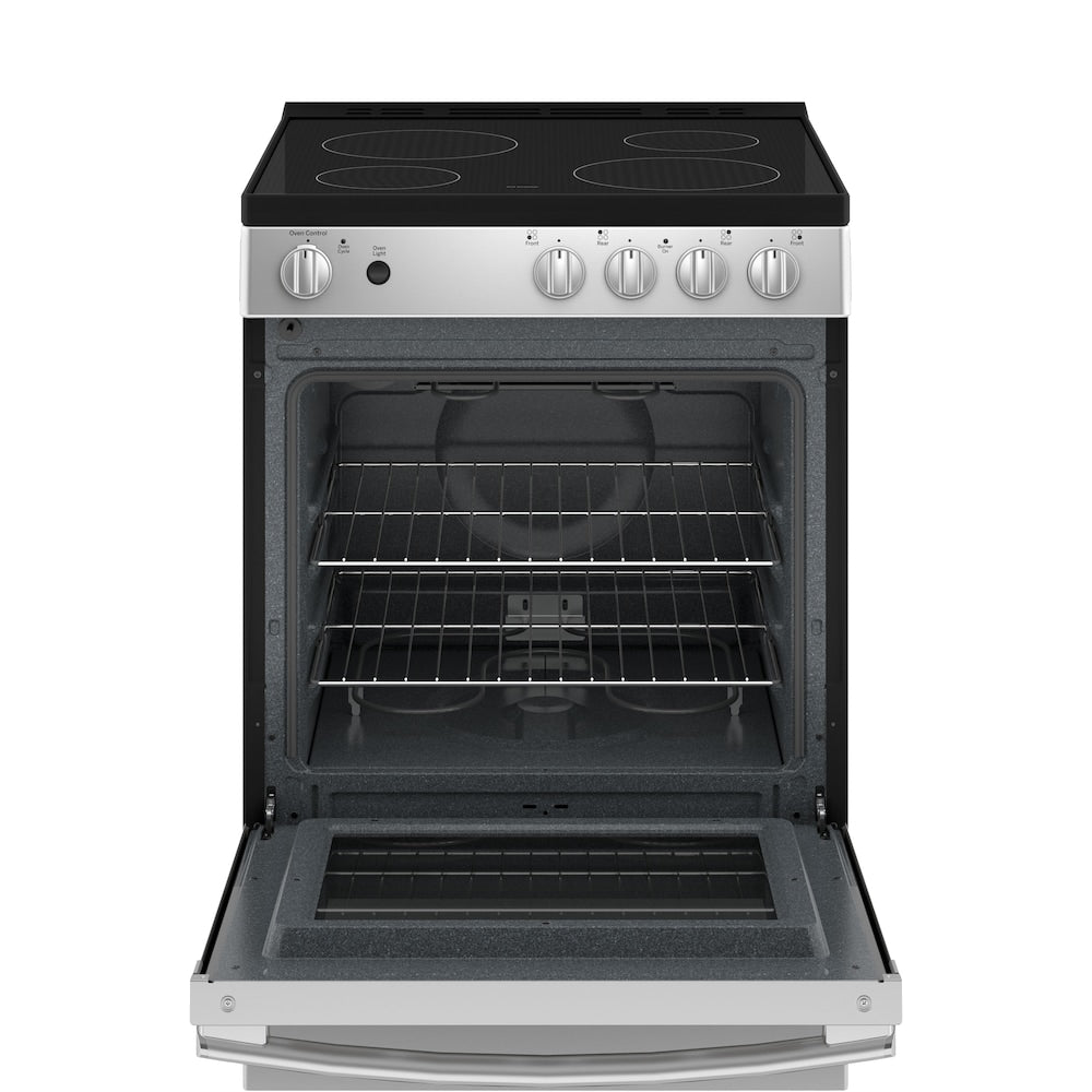 GE 24In. Slide-in Electric Range in Stainless Steel - JCAS640RMSS