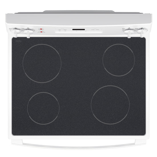 GE 30 Inch Freestanding Electric Range with 5.0 Cu. Ft. Capacity, White - JCBS630DKWW
