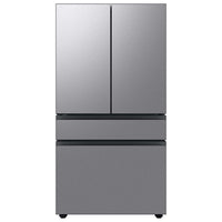 Samsung Bespoke 29 cu. ft. 4-Door French Door Refrigerator with Beverage Center, Stainless Steel - RF29BB8600QLAA