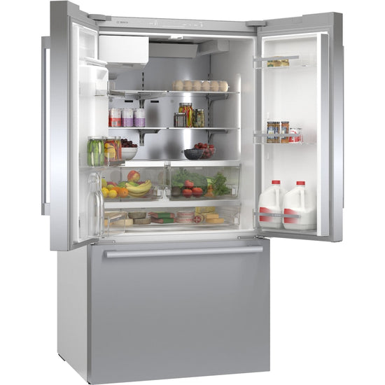 Bosch 500 Series 36 Inch French Door Refrigerator with 26 cu. ft. Capacity, Stainless Steel - B36FD50SNS