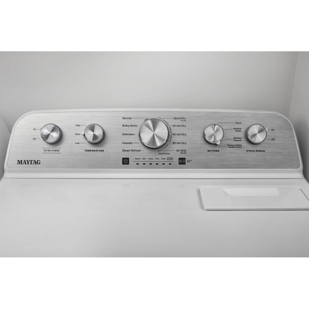 Maytag 7 Cu. Ft. Front Load Electric Dryer with Steam-Enhanced Cycles, White - YMED5430MW