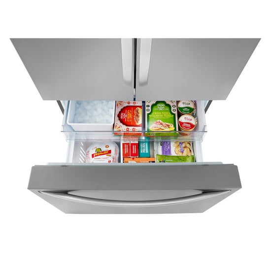 LG 36 Inch Counter-Depth French Door Refrigerator with 27 cu. ft. Capacity, Stainless Steel - LRFLC2706S