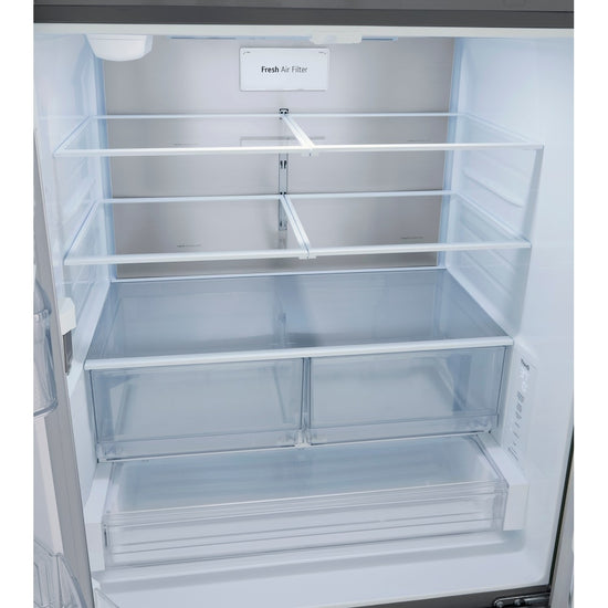 LG 36 Inch Counter-Depth French Door Refrigerator with 27 cu. ft. Capacity, Stainless Steel - LRFLC2706S
