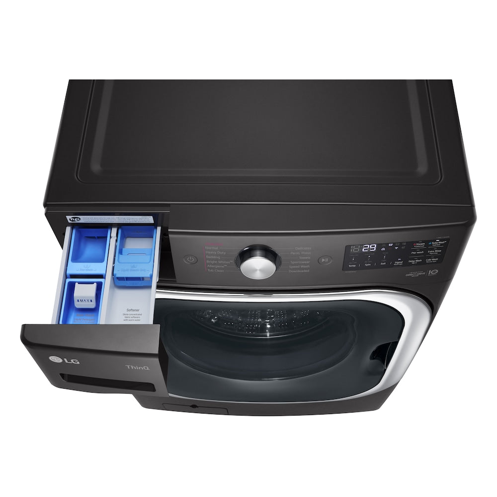 LG 6.0 cu. ft. Wi-Fi Enabled Front Load Washer in Black Steel - Energy Star - WM8900HBA