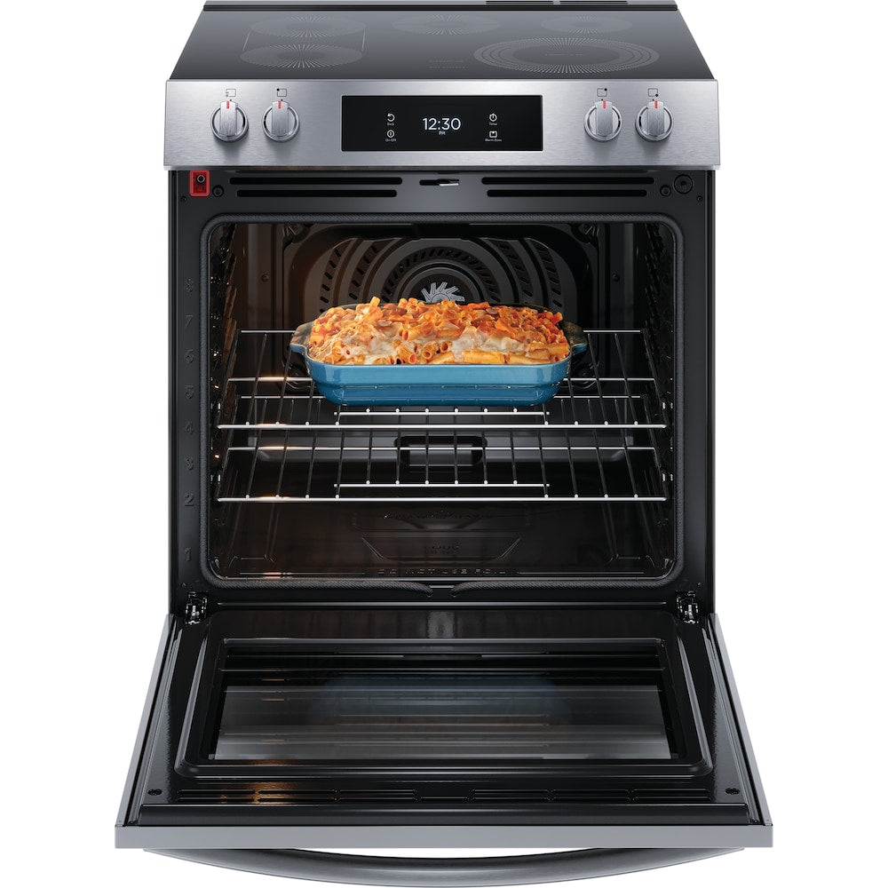 FRIGIDAIRE GALLERY 30-INCH SLIDE-IN ELECTRIC RANGE WITH TOTAL CONVECTION IN SMUDGE - GCFE306CBF