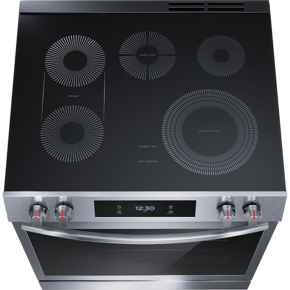 FRIGIDAIRE GALLERY 30-INCH SLIDE-IN ELECTRIC RANGE WITH TOTAL CONVECTION IN SMUDGE - GCFE306CBF