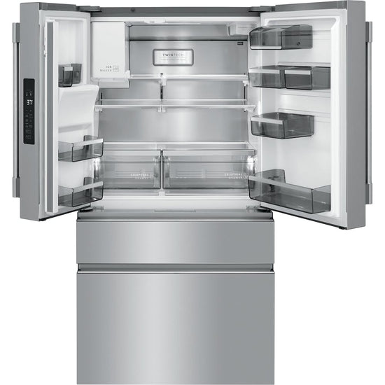 Frigidaire Professional 36 Inch Counter-Depth 4-Door French Door Refrigerator, 21.4 Cu. Ft., Stainless Steel - PRMC2285AF