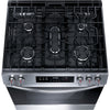 Frigidaire 30 in. 5 Burner Front Control Gas Range with Steam Clean, Stainless Steel - FCFG3062AS