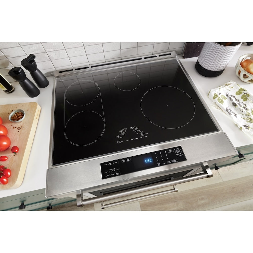 KitchenAid 30 Inch Slide-In Induction Convection Range with Air Fry, Stainless Steel - KSIS730PSS