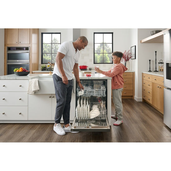 LG 24 Inch Front Control Dishwasher with Stainless Steel Tub, Platinum Silver - LDFC2423V