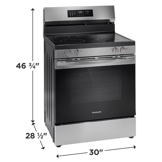Frigidaire 30 Inch Electric Range, Stainless Steel - FCRE308CAS