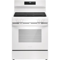 Frigidaire 30 Inch Electric Range with EvenTemp Cooktop and Steam Clean Oven, White - FCRE306CAW