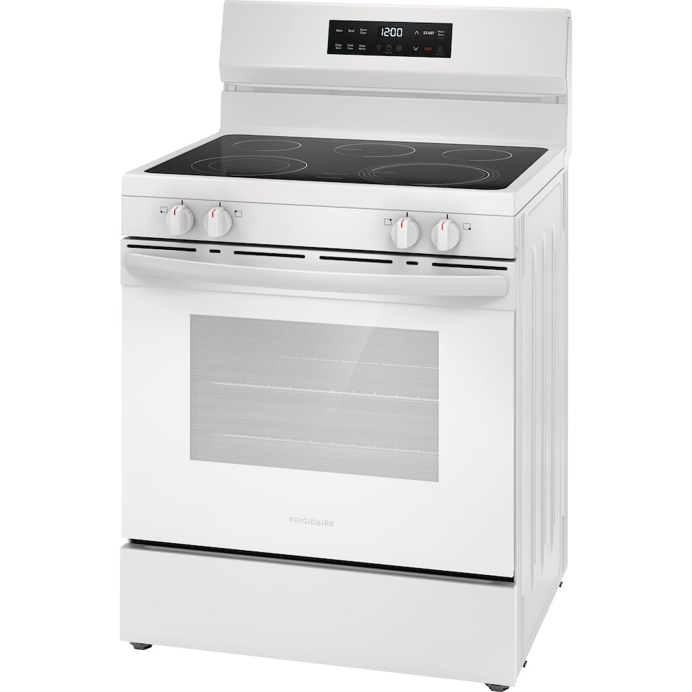 Frigidaire 30" Electric Range with the EvenTemp Cooktop in White - FCRE306CAW