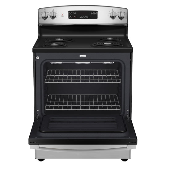 GE 30 Inch Freestanding Electric Range with 5.0 cu. ft. Capacity - JCBS350SVSS
