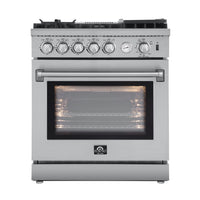 Forno Lazio 30 Inch Gas Range with 4.32 cu. ft. Oven, Stainless Steel - FFSGS6276-30