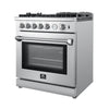 Forno Lazio 30 Inch Gas Range with 4.32 cu. ft. Oven, Stainless Steel - FFSGS6276-30