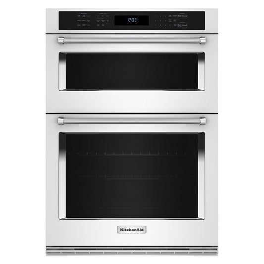 KitchenAid 30-inch Electric Wall Oven & Microwave Combo, White - KOEC530PWH