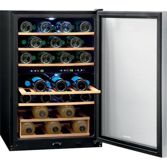 Frigidaire 21.5 Inch 45-Bottle Dual Zone Freestanding Wine Cooler - FRWW4543AS