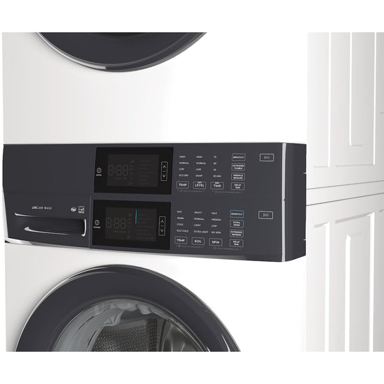 Electrolux Laundry Tower Single Unit Front Load 5.1 Cu. Ft. Washer and 8 Cu. Ft. Electric Dryer - ELTE730CAW