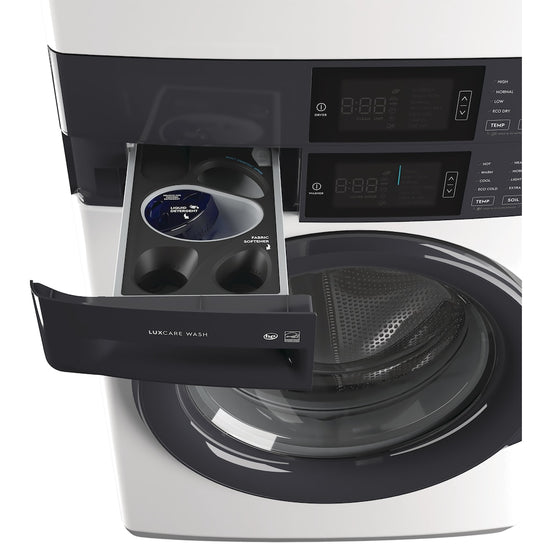 Electrolux Laundry Tower Single Unit Front Load 5.1 Cu. Ft. Washer and 8 Cu. Ft. Electric Dryer - ELTE730CAW