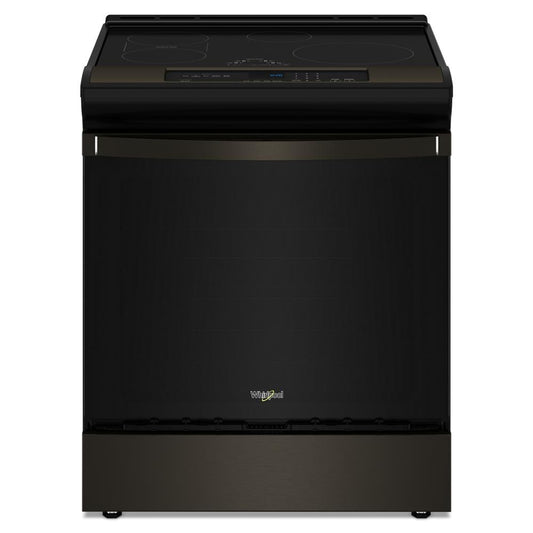 Whirlpool 30 Inch Induction Slide-In Convection Range with 6.4 cu. ft. Capacity, Black Stainless - WSIS5030RV