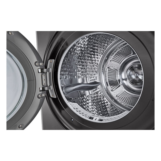 LG WashTower Laundry Center, 5.0 cu. ft Washer & 7.8 cu. ft Ventless Heat Pump Dryer, Black Steel - WKHC252HBA