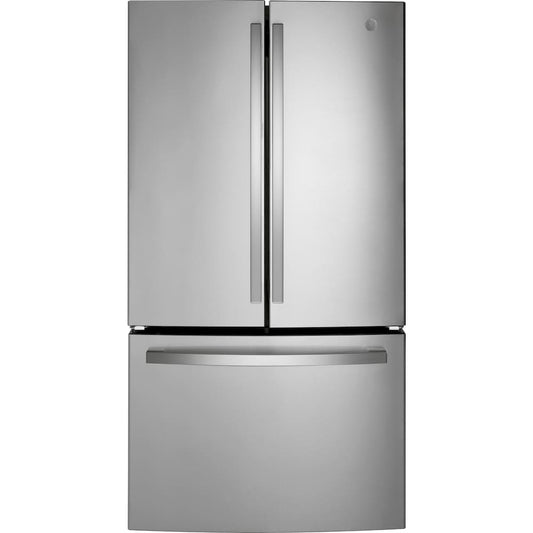 GE 36 Inch Counter-Depth French Door Refrigerator with 21.9 Cu. Ft. Capacity, Stainless Steel - GWE22JYMFS