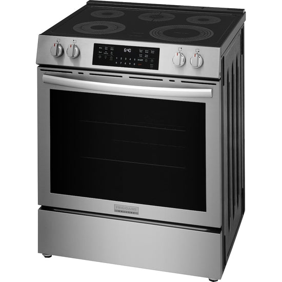 Frigidaire 30 Inch Front Control Electric Range with 5.3 cu. ft. Capacity, Stainless Steel - GCFE305CBF