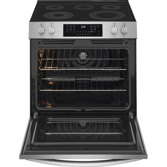 Frigidaire 30 Inch Front Control Electric Range with 5.3 cu. ft. Capacity, Stainless Steel - GCFE305CBF