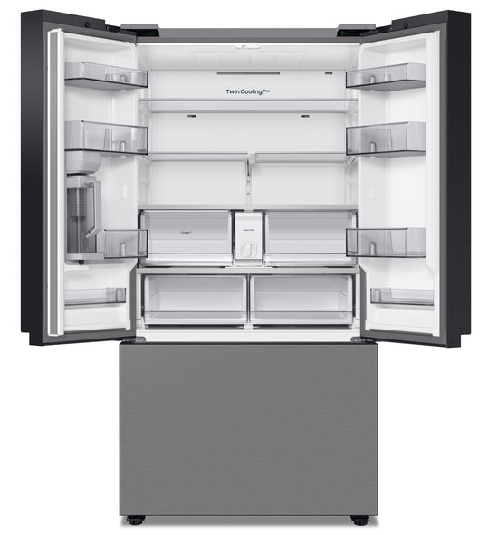 Samsung Bespoke 36 Inch French-Door Refrigerator with 30.1 Cu. Ft. Capacity, Stainless Steel - RF30BB6200QLAA