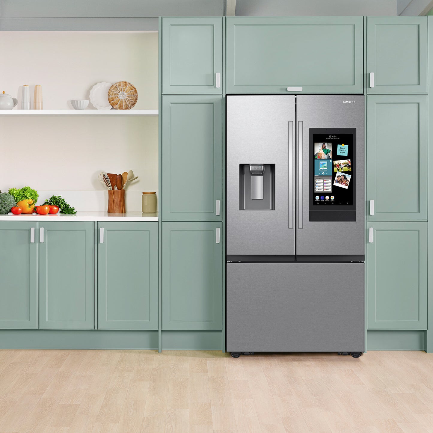 SAMSUNG 36 INCH SMART FRENCH DOOR REFRIGERATOR, 30 CU. FT. CAPACITY, FINGERPRINT RESISTANT STAINLESS STEEL - RF32CG5900SR