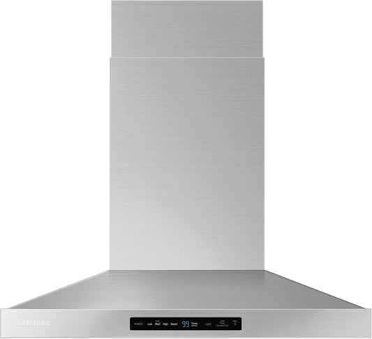 SAMSUNG 30 INCH SMART WALL MOUNT CHIMNEY RANGE HOOD WITH WI-FI - NK30K7000WS