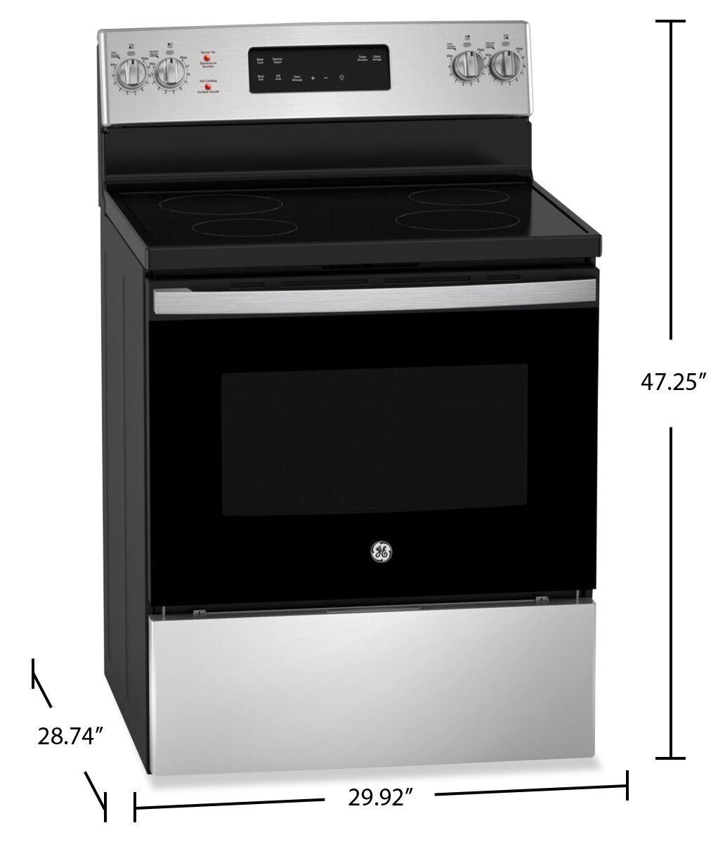 Ge Appliances 5 Cu. Ft. Electric Range with Self Clean and 4 Burners - JCB630VS