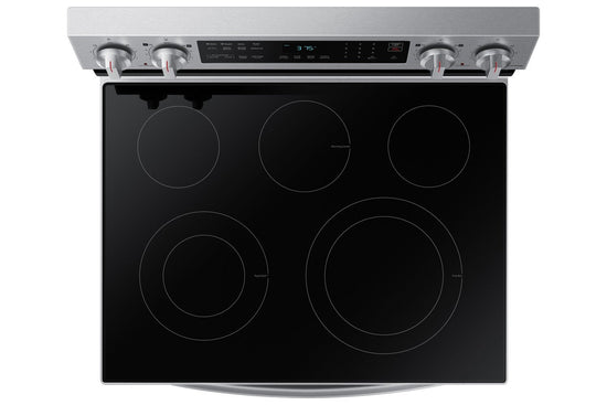 Samsung 30 Inch Freestanding Electric Range with Air Fry, Stainless Steel - NE63A6511SS/AC