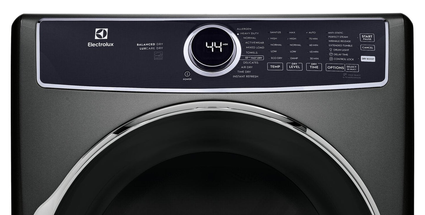 ELECTROLUX 8 CU. FT. ELECTRIC DRYER WITH STEAM IN TITANIUM - ELFE763CAT