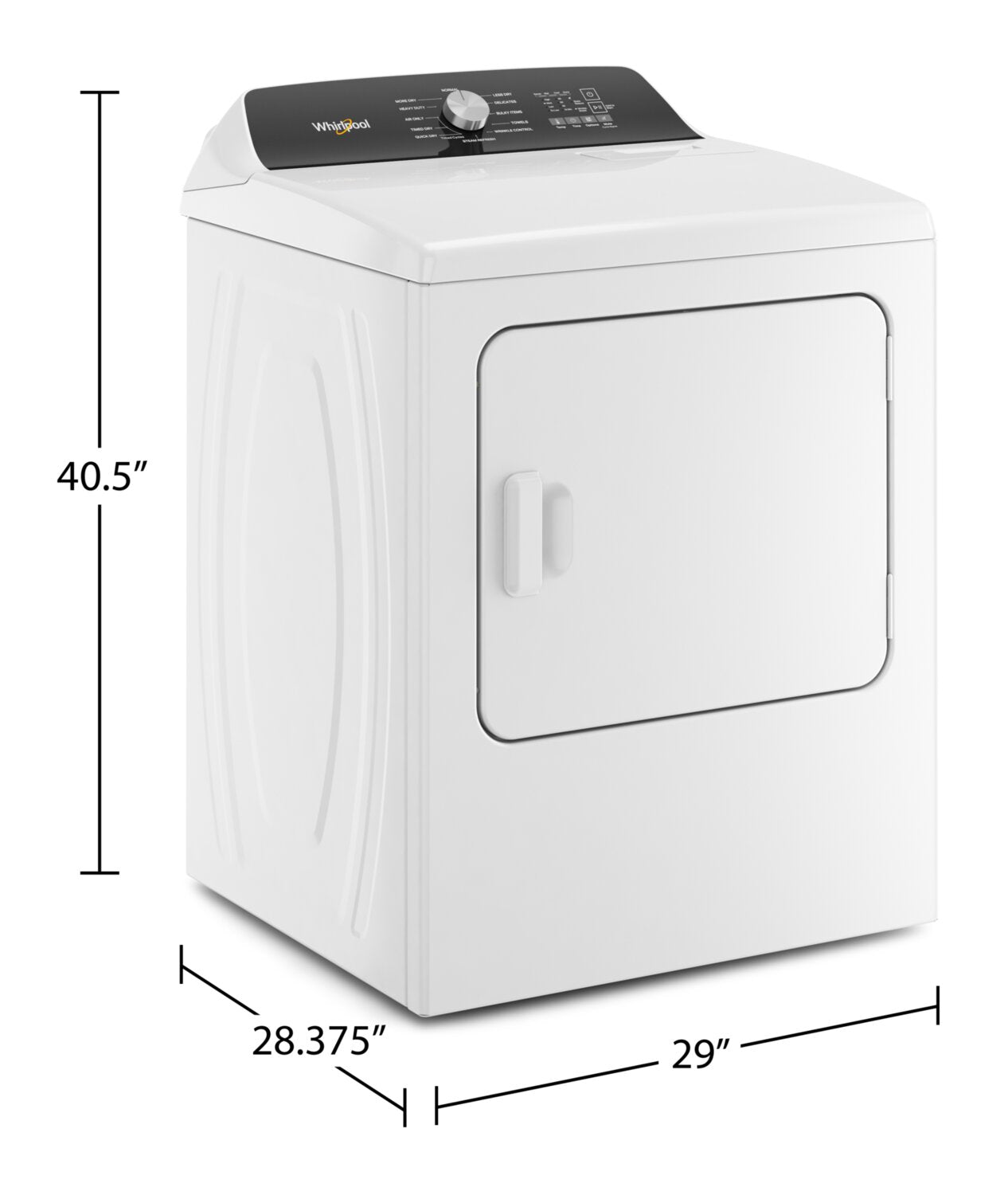 Whirlpool 7 Cu. Ft. Electric Dryer with Steam in White - YWED505W