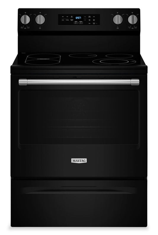 Maytag 30 Inch 5.3 Cu. Ft. Electric Range with No Preheat Air Fry, Black - YMFES6030RB