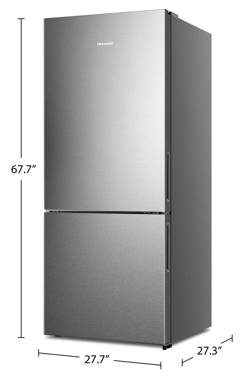 Hisense 14.7 Cu. Ft. Bottom-Mount Refrigerator in Titanium - RB15A2CS