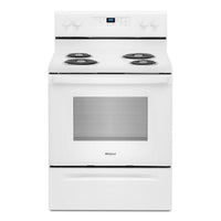 Whirlpool 30 Inch Self-Clean Freestanding Electric Coil Top Range, White - YWFC315S0JW