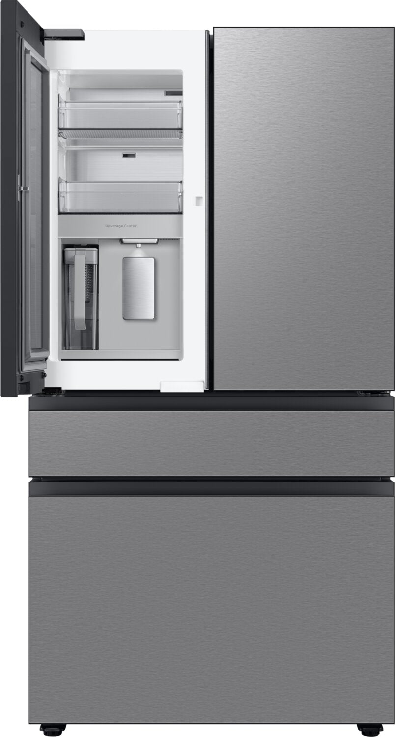 Samsung Bespoke 36 Inch 4-Door Refrigerator with Beverage Centre, Stainless Steel - RF29BB8600QLAA