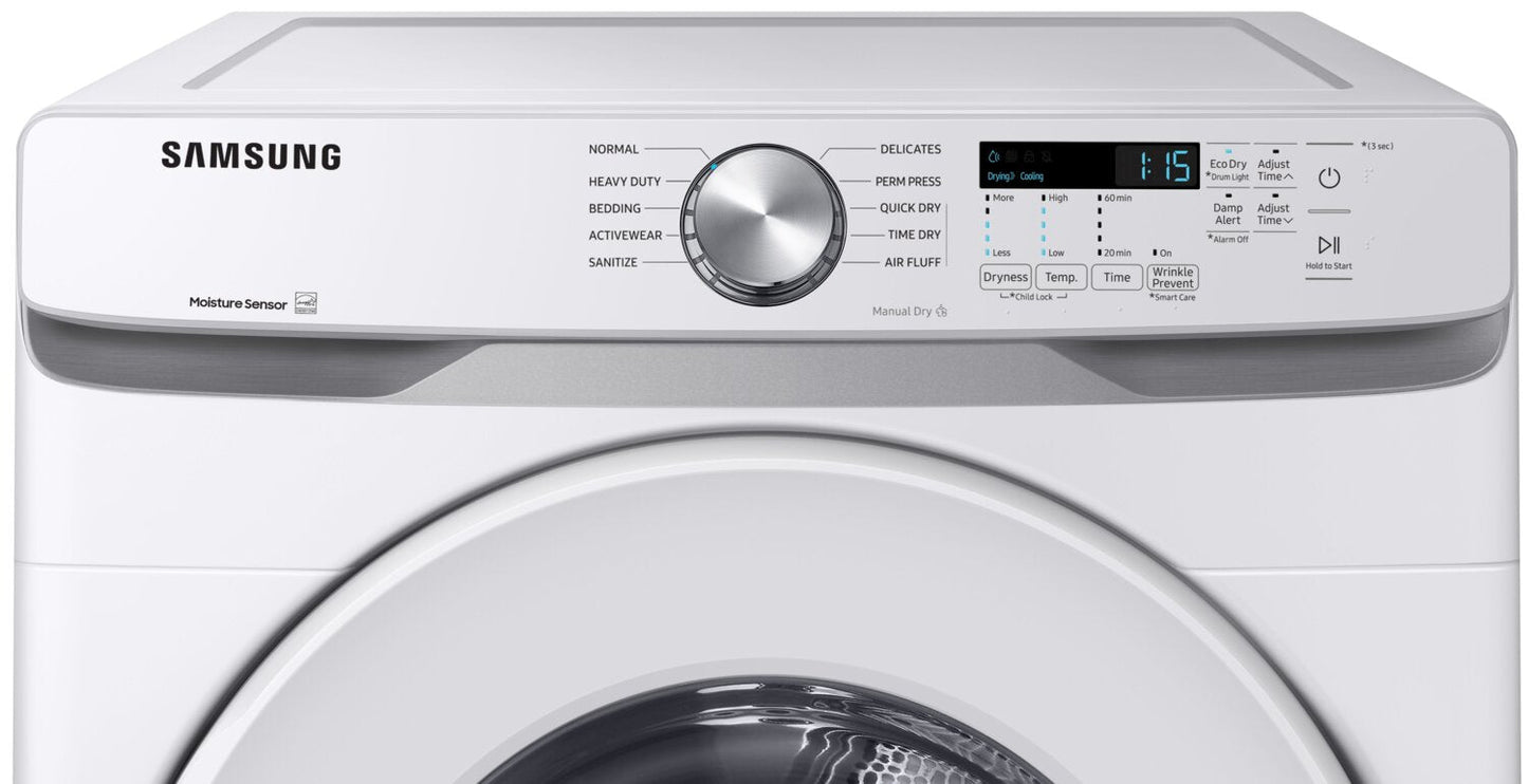 SAMSUNG 7.5 CU. FT. ELECTRIC DRYER - DVE45T6005W/AC