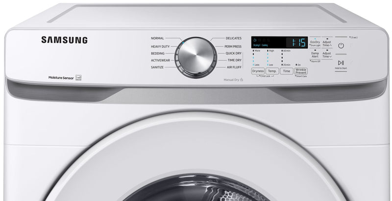 SAMSUNG 7.5 CU. FT. HIGH EFFICIENCY FRONT LOAD ELECTRIC DRYER WITH SENSOR DRY IN WHITE - DVE45T6005W