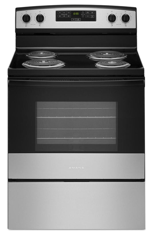 Amana 30 Inch Freestanding Electric Range, Stainless Steel - YACR4303MMS