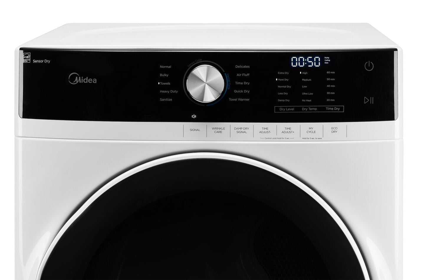 Midea 8 Cu. Ft. Electric Dryer, Stackable - MLE52N4AWW