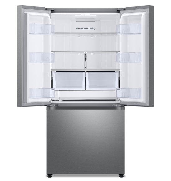 Samsung 33 Inch 24.5 Cu. Ft. French Door Refrigerator with Dual Auto Ice Maker, Stainless Steel - RF25C5151SR/AA