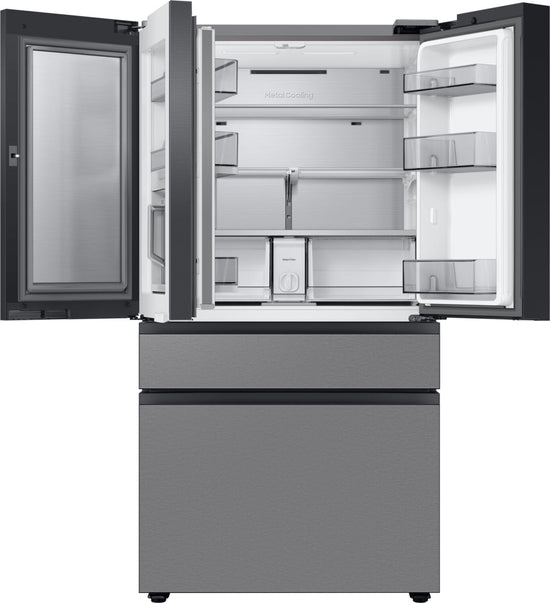 Samsung Bespoke 36 Inch 4-Door French Door Refrigerator, Stainless Steel - RF29BB8600QLAA